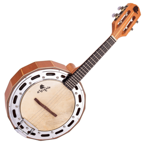 Banjo Marquês Musical BAJ98 NS EL Natural com Captador Passivo Cap-06 e Aro Cromado