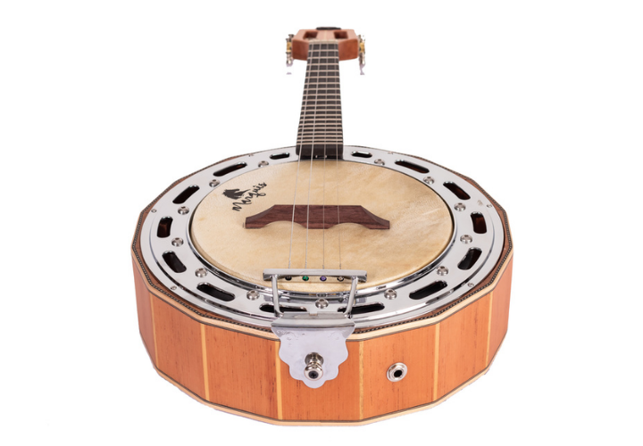 Banjo Marquês Musical BAJ98 NS EL Natural com Captador Passivo Cap-06 e Aro Cromado