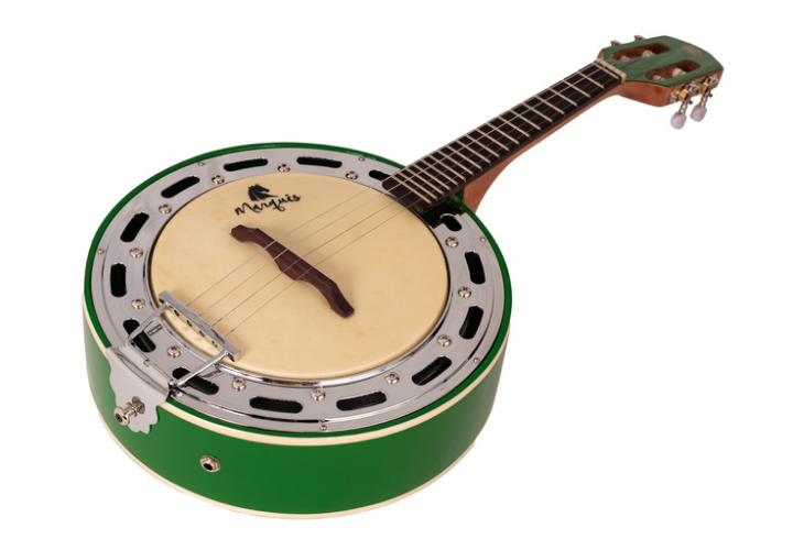 Banjo Marquês Musical BAJ88 GR EL Verde com Captador Passivo Cap-06 e Aro Cromado