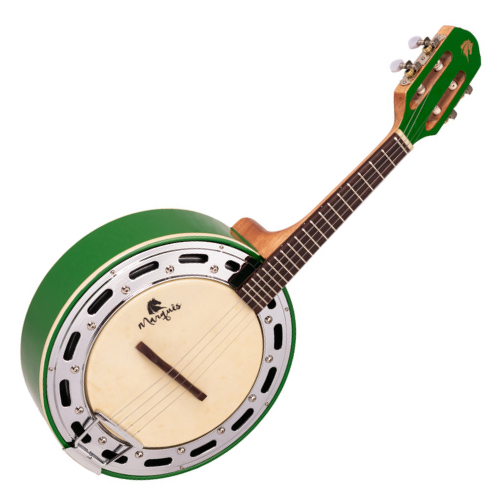 Banjo Marquês Musical BAJ88 GR EL Verde com Captador Passivo Cap-06 e Aro Cromado