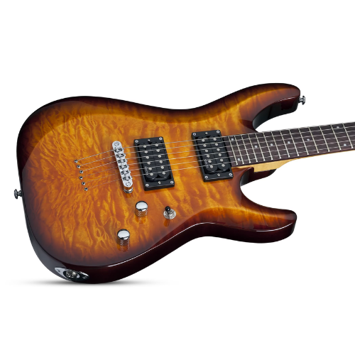 Guitarra Schecter C-6 Plus VSB Vintage Sunburst com Captadores Schecter Diamond Plus e Ponte Tune-O-Matic 444