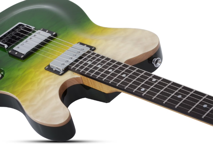 Guitarra Schecter PT Classic CFB Caribbean Fade Burst com Captadores Schecter USA Pasadena e Pasadena Classic e Ponte Tune-O-Matic 7321