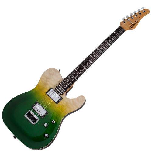 Guitarra Schecter PT Classic CFB Caribbean Fade Burst com Captadores Schecter USA Pasadena e Pasadena Classic e Ponte Tune-O-Matic 7321