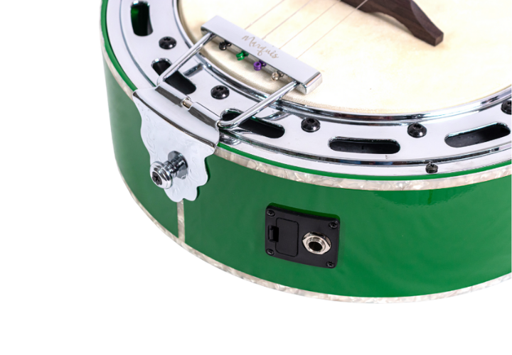 Banjo Eletroacústico Marquês Musical BAJ143 GR EQ Verde com Equalizador Ativo e Aro Cromado
