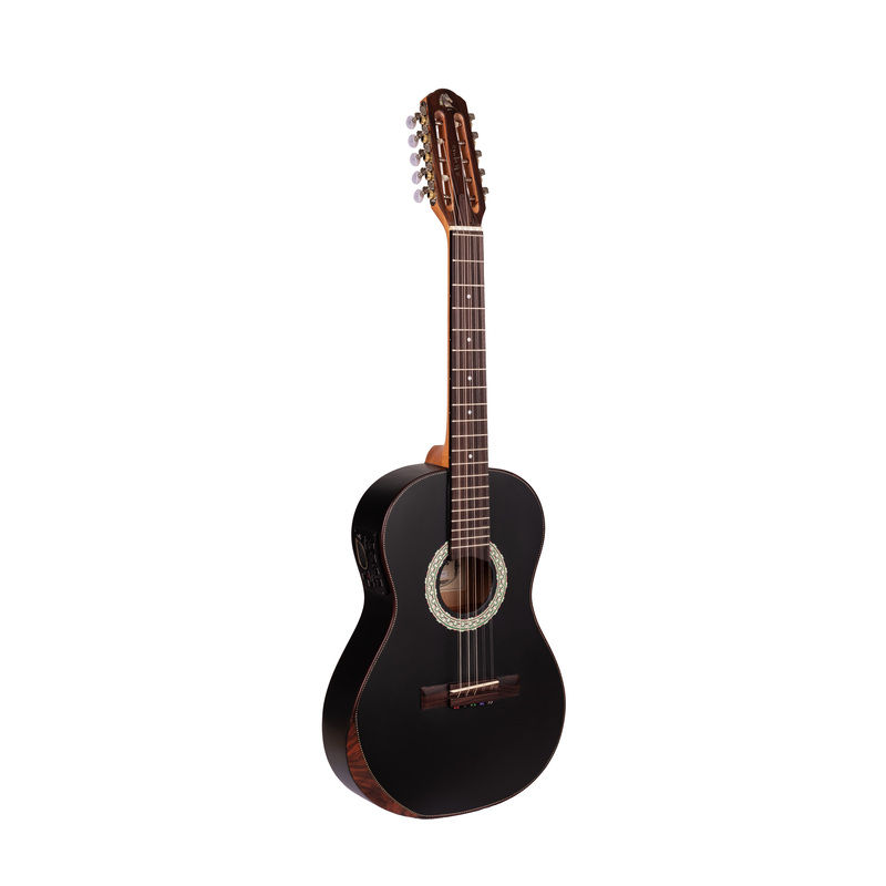 Viola Clássica Eletroacústica Marquês VIL217 BKS EQ Clássica Black Fosco com MET-A08