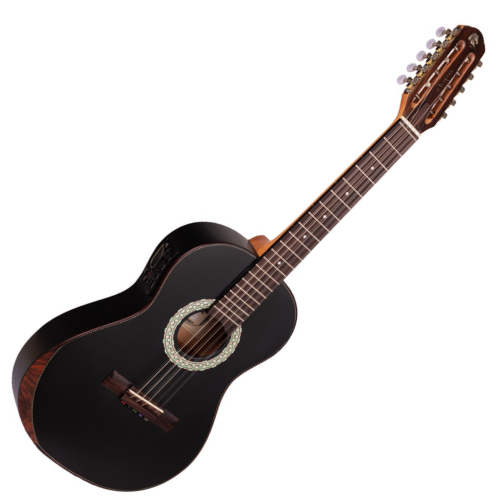 Viola Clássica Eletroacústica Marquês VIL217 BKS EQ Clássica Black Fosco com MET-A08