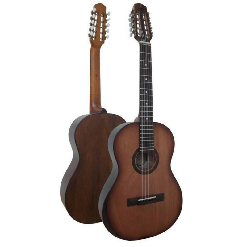 Viola Clássica Eletroacústica Marquês VIL217 CTS EQ Clássica Castanho Fosco com MET-A08