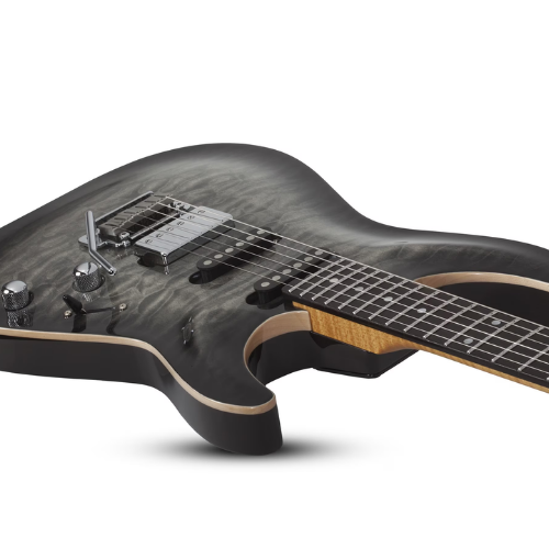 Guitarra Schecter California Classic CB Charcoal Burst com Captadores Schecter USA Pasadena Plus e Pasadena e Ponte Schecter 2-Point Tremolo 7302