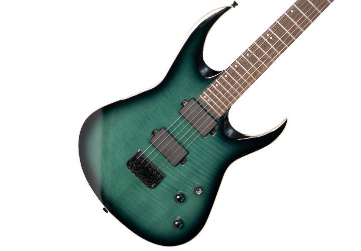 Guitarra Waldman WIG520 TDGR Trans Dark Green com Captadores Ativos HH e Ponte Fixa
