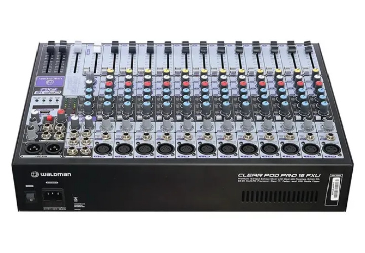 Mesa de Som Waldman CPP-16FXU 16 Canais (12 XLR) com Efeitos e USB