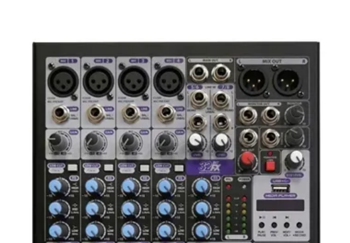 Mesa de Som Waldman CPP-8FXU 8 Canais (4 XLR) com Efeitos e USB