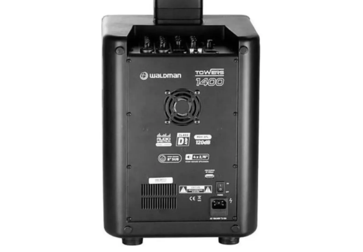 Sistema de Torre Ativo Waldman TWR-1400 8" Vertical Array com 1400W de Pico