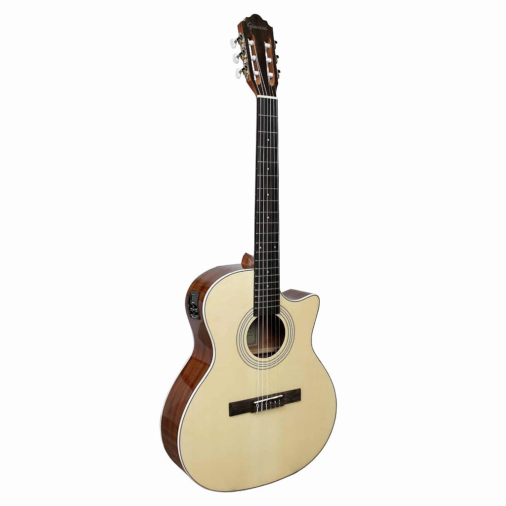 Violão Náilon Eletroacústico Giannini Performance Plus GNY Plus CEQ NG Natural Glossy com Tampo em Spruce e Equalizador MT-3