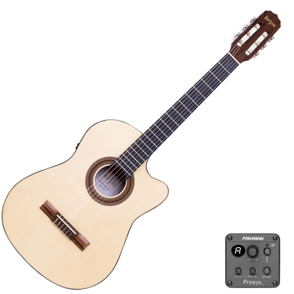 Violão Náilon Eletroacústico Giannini Performance Plus GNY Plus CEQ NG Natural Glossy com Tampo em Spruce e Equalizador MT-3