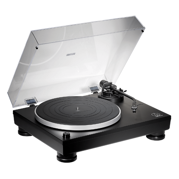 Toca-Discos Audio-Technica AT-LP5X Black com Acionamento Direto, Pré-Amplificador Fonográfico MM/MC Chaveável, Saída USB e Cápsula AT-VM95E Dual Moving Magnet