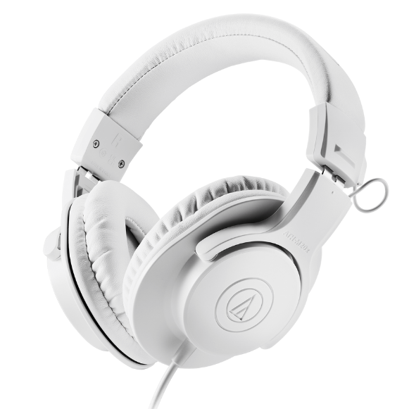 Fone de Ouvido Profissional Audio-Technica ATH-M20xWH White com Drivers 40mm, Cabo 3m e Design Circumaural Fechado