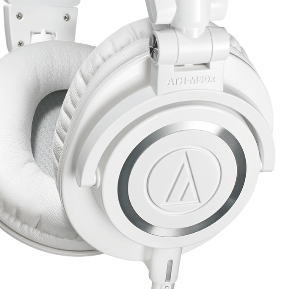Fone de Ouvido Profissional Audio-Technica ATH-M50x White com Drivers 45mm Neodímio, Cabos Desconectáveis e Isolamento Sonoro Excepcional