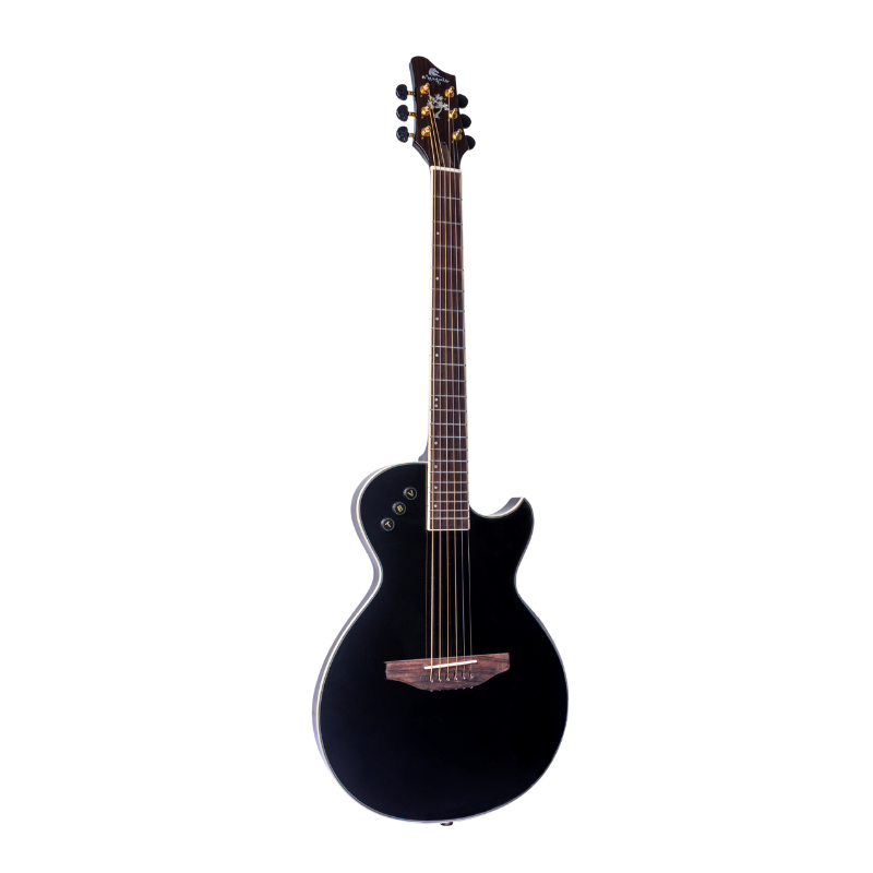 Violão Aço Eletroacústico Marques VA-09BKEQ BK Preto Brilho com EQ Ativo MQ3 e Cutaway Anatômico