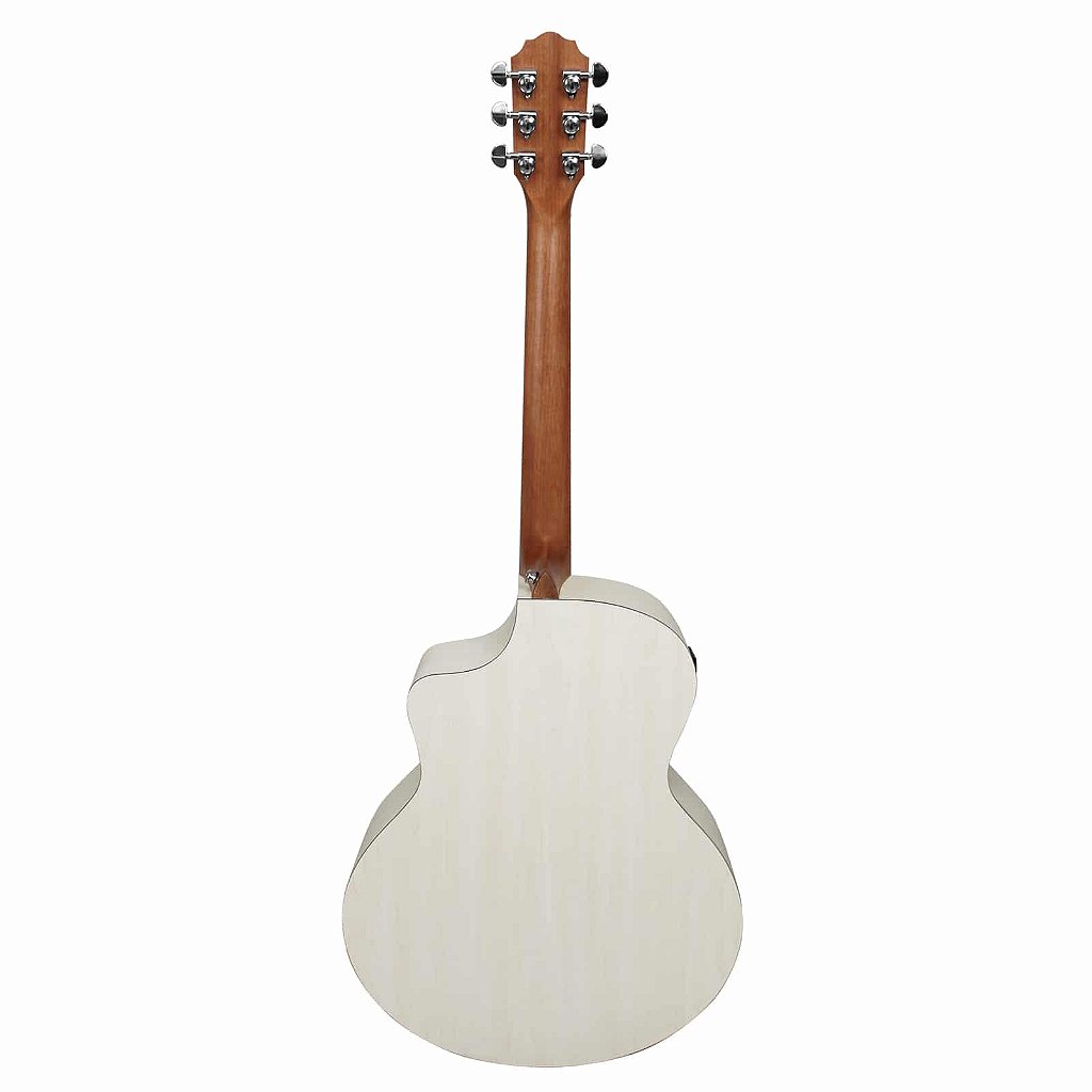 Violão Aço Eletroacústico Giannini Acoustik GJM CEQ SWH Satin White com Shape Mini Jumbo Cutaway, Equalizador MT-3 e Bag