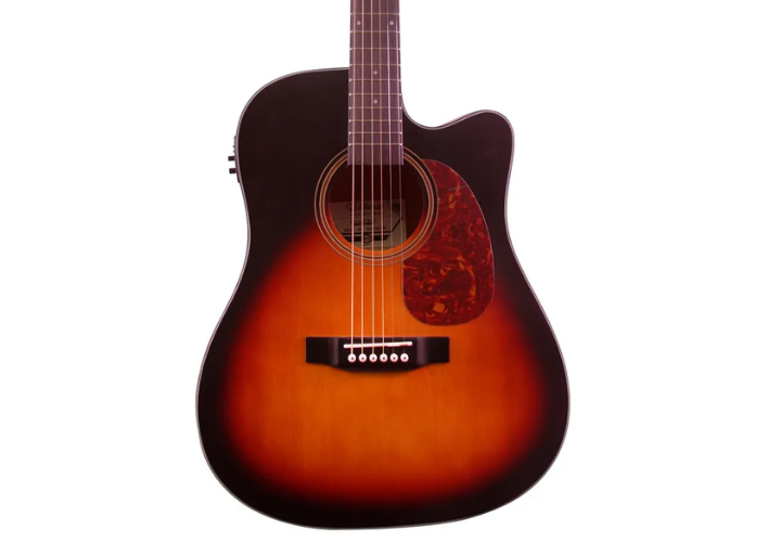 Violão Eletroacústico Waldman DE141 VS Sunburst Dreadnought com Cutaway, Tampo Basswood e Captador
