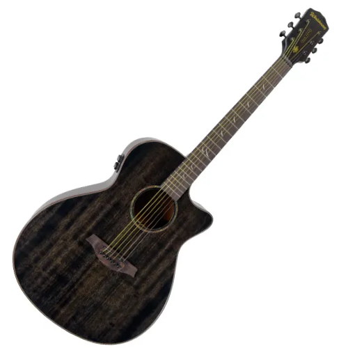 Violão Eletroacústico Waldman Opus Grand GCFX-1441 Black Grand Auditorium com Cutaway, Tampo Spruce e Equalizador Waldman 4 Bandas com Afinador