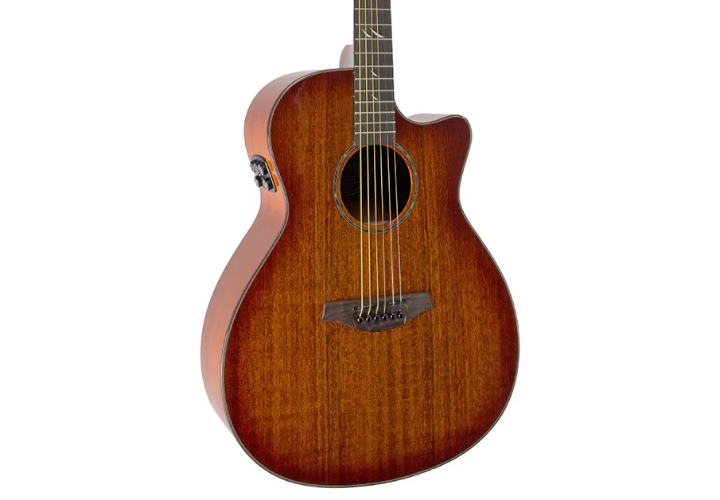 Violão Eletroacústico Waldman Opus Grand GCFX-1441 Orange Burst Grand Auditorium com Cutaway, Tampo Spruce e Equalizador Waldman 4 Bandas com Afinador