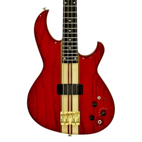 Contrabaixo Japonês Aria Pro II SB-1000 4 Cordas Paduak Red com Captador MB-1E e Circuito Ativo BB