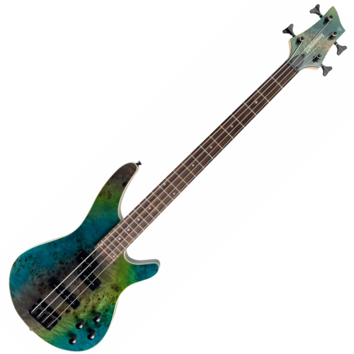 Contrabaixo Ativo Waldman WIB300 SPDO Spalted Deep Ocean 4 Cordas com Captadores PJ Cerâmicos e Pré Ativo