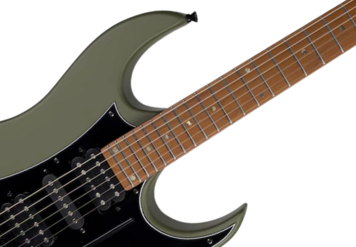 Guitarra Waldman WIG250 OG Oliver Green com Captadores HSH Cerâmicos e Ponte Floyd Tremolo Black e Bag