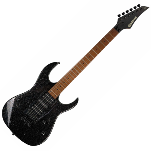 Guitarra Waldman WIG270 SPBK Sparkle Black com Captadores HSH Cerâmicos e Ponte Floyd Tremolo Black