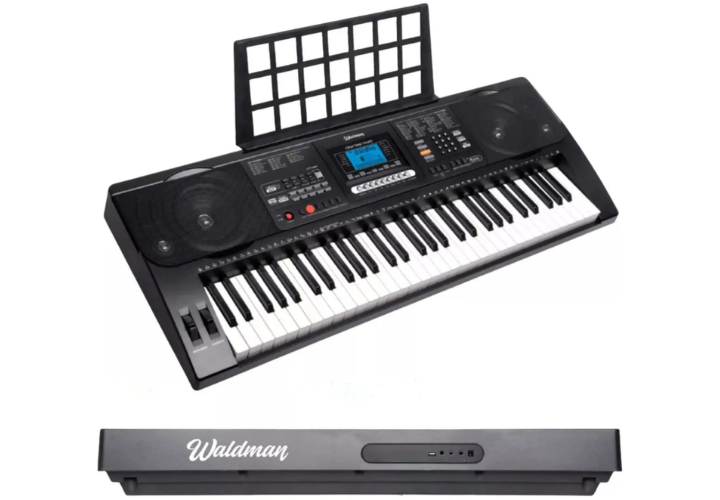 Teclado Musical Waldman CTT-800 61 Teclas Preto Afinador Integrado Metrônomo Timbres Ritmos
