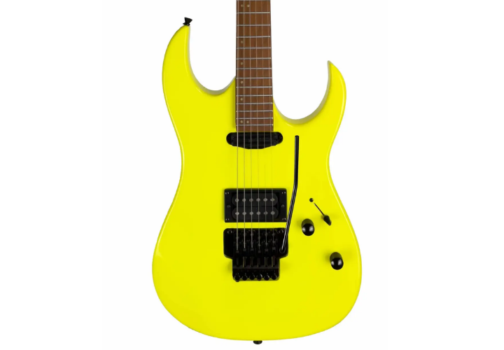 Guitarra Waldman WIGR265 YL Yellow com Captadores HH Cerâmicos e Ponte Floyd Tremolo Black