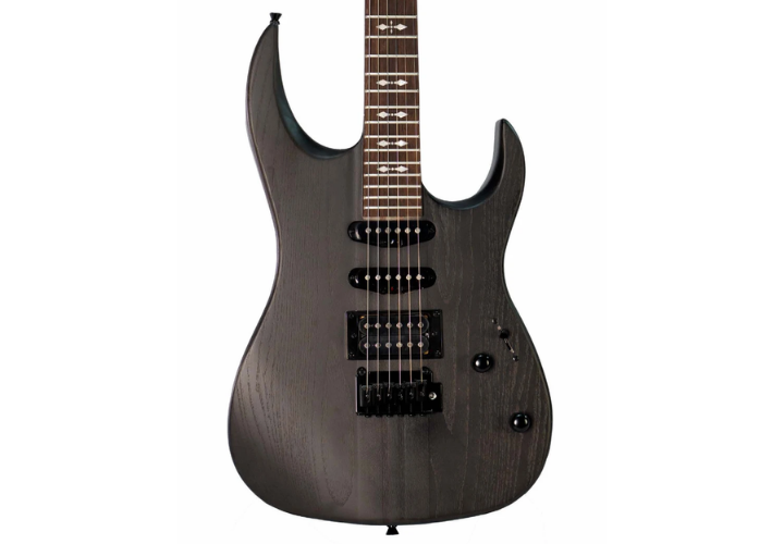 Guitarra Waldman WINT540 SBK Satin Black com Captadores HSS Cerâmicos e Ponte Semi-Flutuante