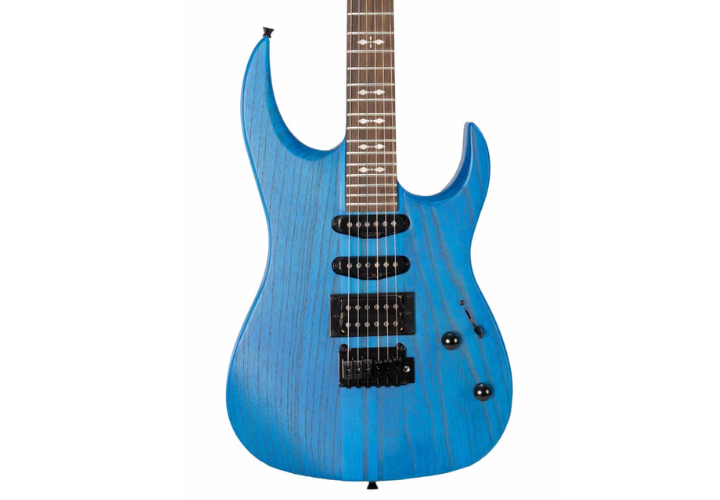 Guitarra Waldman WINT540 SBL Satin Blue com Captadores HSS Cerâmicos e Ponte Semi-Flutuante