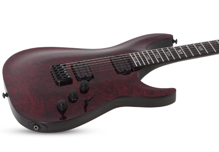 Guitarra Schecter C-1 Apocalypse Red Reign com Captadores Schecter USA Apocalypse-VI e Ponte Hipshot Hardtail 3055