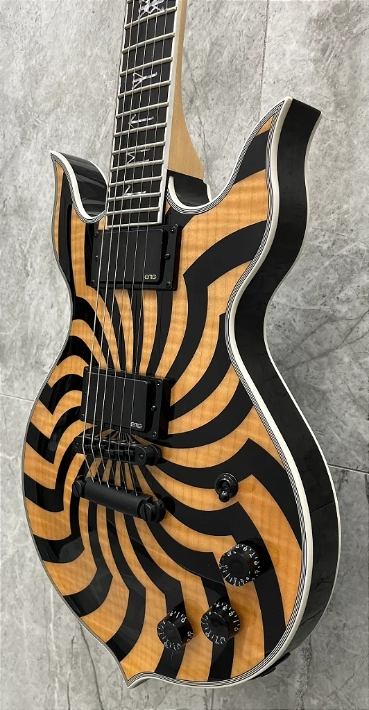 Guitarra Schecter Wylde Audio Heathen Grail Buzzsaw Rawtop com Captadores EMG 81/85 e Ponte TonePros Tune-O-Matic 4551