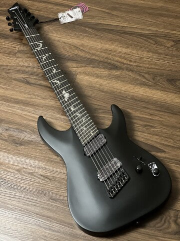 Guitarra Schecter Damien-7 Multiscale SBK Satin Black 7 Cordas com Captadores Schecter Diamond Heretic HH e Ponte Hipshot Hardtail 2476