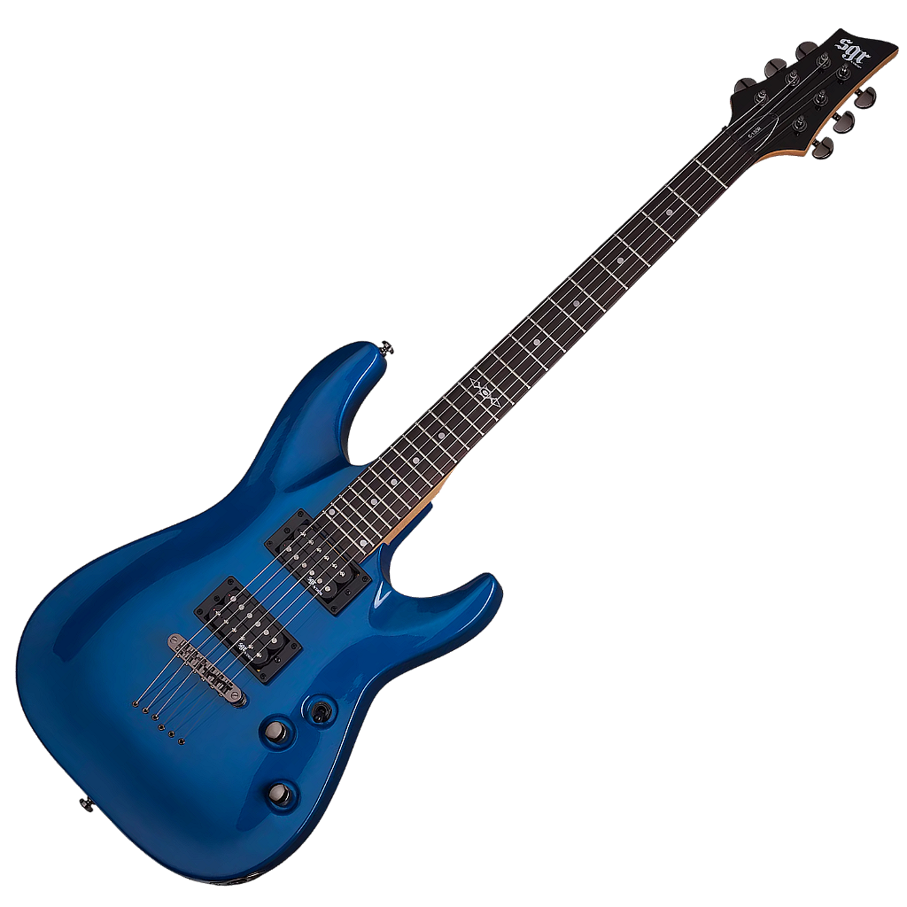 Guitarra Schecter C-1 SGR Electric Blue com Captadores Diamond Plus HH e Ponte Floyd Rose Special 3804