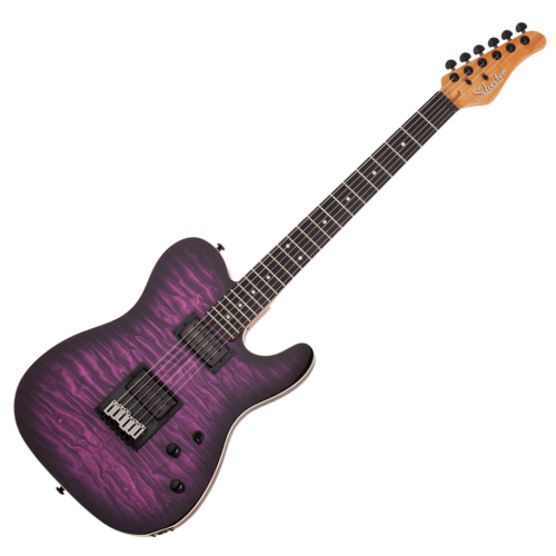 Guitarra Schecter PT Pro TPB Trans Purple Burst com Captadores Schecter USA Z-Plus HH e Ponte PT-H String-Thru 863