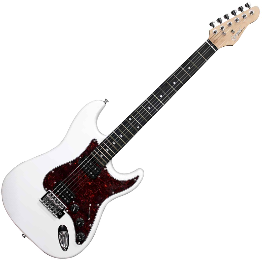 Guitarra Elétrica Giannini G-102 White com Escudo Tortoise (WH/TT)