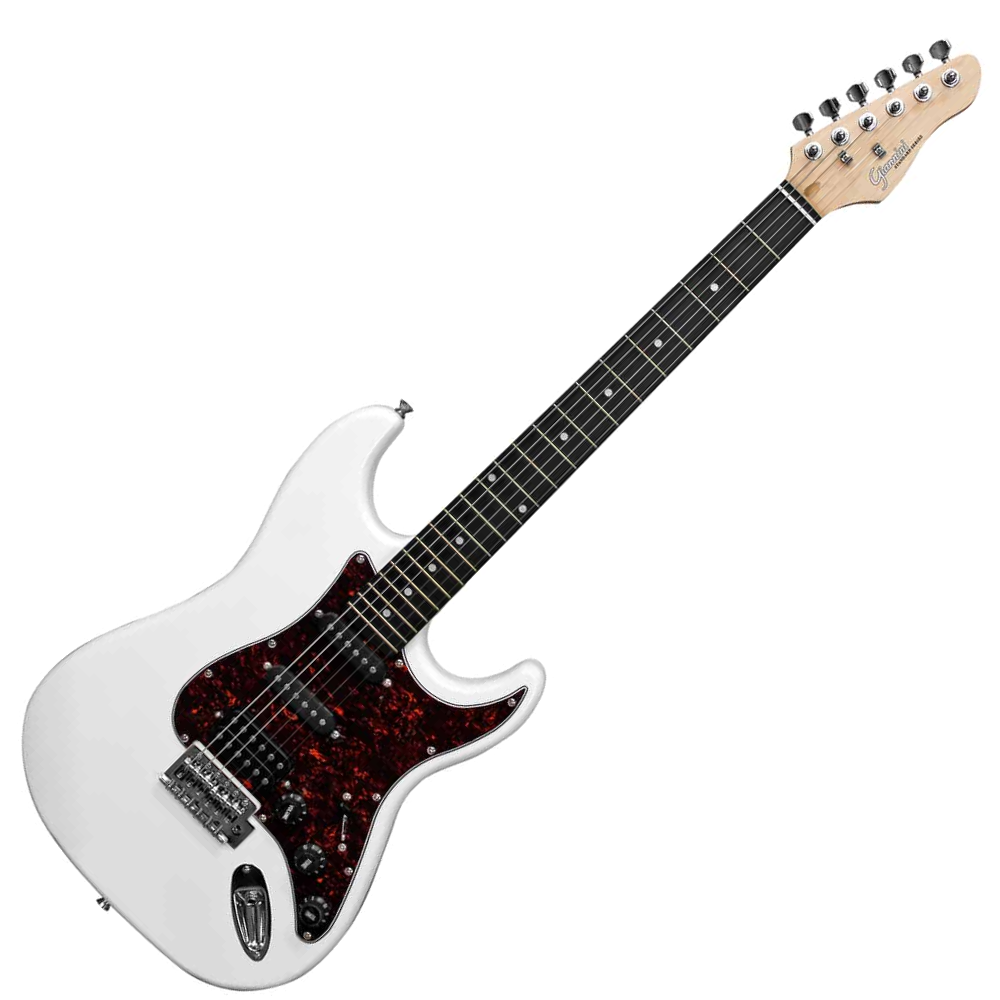 Guitarra Elétrica Giannini G-101 White com Escudo Tortoise (WH/TT)