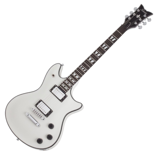 Guitarra Schecter Tempest Custom Vintage White com Captadores Schecter USA Pasadena Plus/Pasadena e Ponte TonePros T3BP TOM 1724