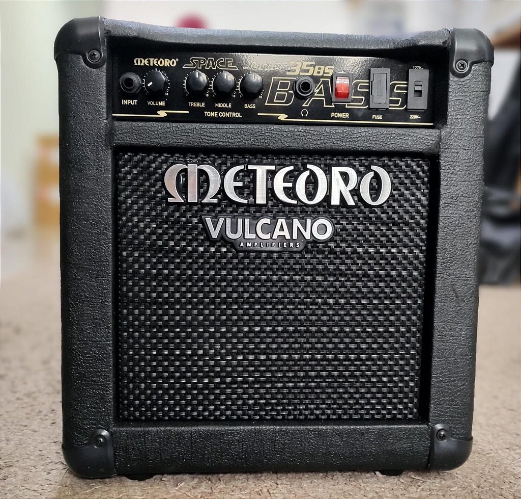 Cubo Amplificador para Contrabaixo Meteoro Space Junior 35BS 35W Preto com Entrada Aux e Saída para Fone