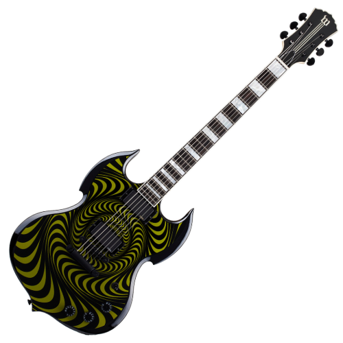 Guitarra Schecter Barbarian Psychic Bullseye Grim Green com Captadores EMG 81/85 e Ponte TonePros T3BP Tune-O-Matic 4543