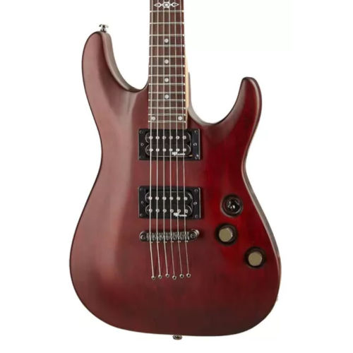 Guitarra Schecter C-1 FR SGR Walnut Satin com Captadores Diamond Plus HH e Ponte SGR by Floyd Rose 3850
