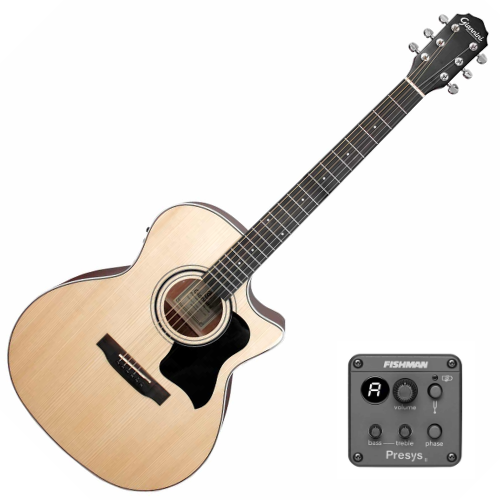 Violão Eletroacústico Giannini Performance Deluxe GAC DLX CEQ Natural Glossy NG com Equalizador Fishman Presys ll Ativo 2 Bandas e Afinador