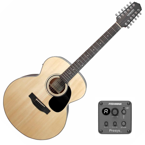 Violão Eletroacústico Giannini Performance Deluxe J12 DLX EQ Natural Satin NS com Equalizador Fishman Presys ll Ativo 2 Bandas e Afinador