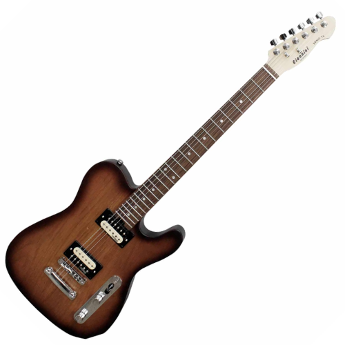 Guitarra Giannini Masterwood Sonic TL GMW25 HH Tobacco Burst com Captadores Wilkinson HH e Ponte Wilkinson Cromada Fixa
