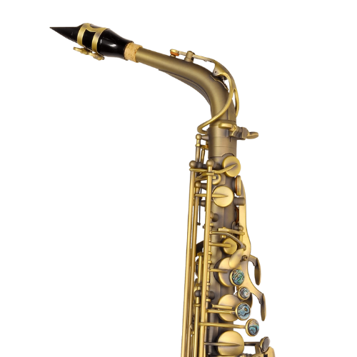 Saxofone Alto P. Mauriat PMXA-67RDK Dark Vintage com Tudel Super VI e Campana Gravada à Mão