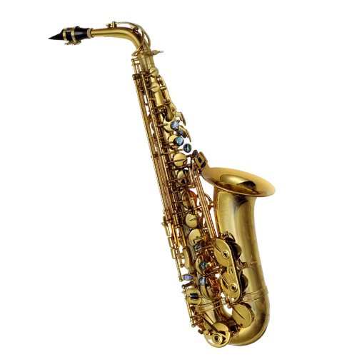 Saxofone Alto P. Mauriat System-76 II AGL Gold Lacquer com Tudel Super VI e Campana Gravada Manualmente
